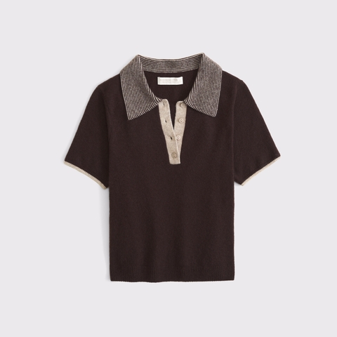 Женские свитеры Abercrombie & Fitch Short-Sleeve Sweater Polo
