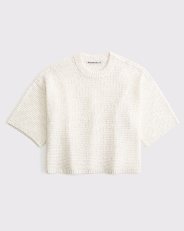 Women's Short-Sleeve Boxy Sweater Tee | Women's Tops | Abercrombie.com
