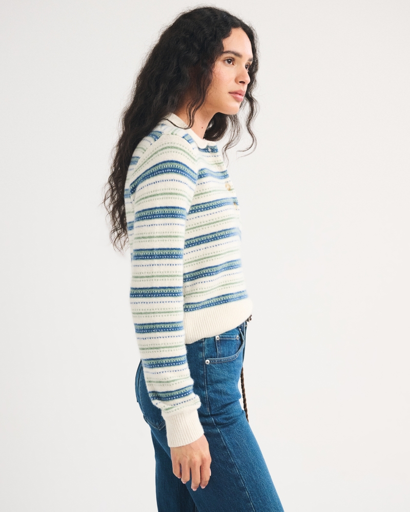 Merino Wool-Blend Long-Sleeve Polo - thumbnail 10