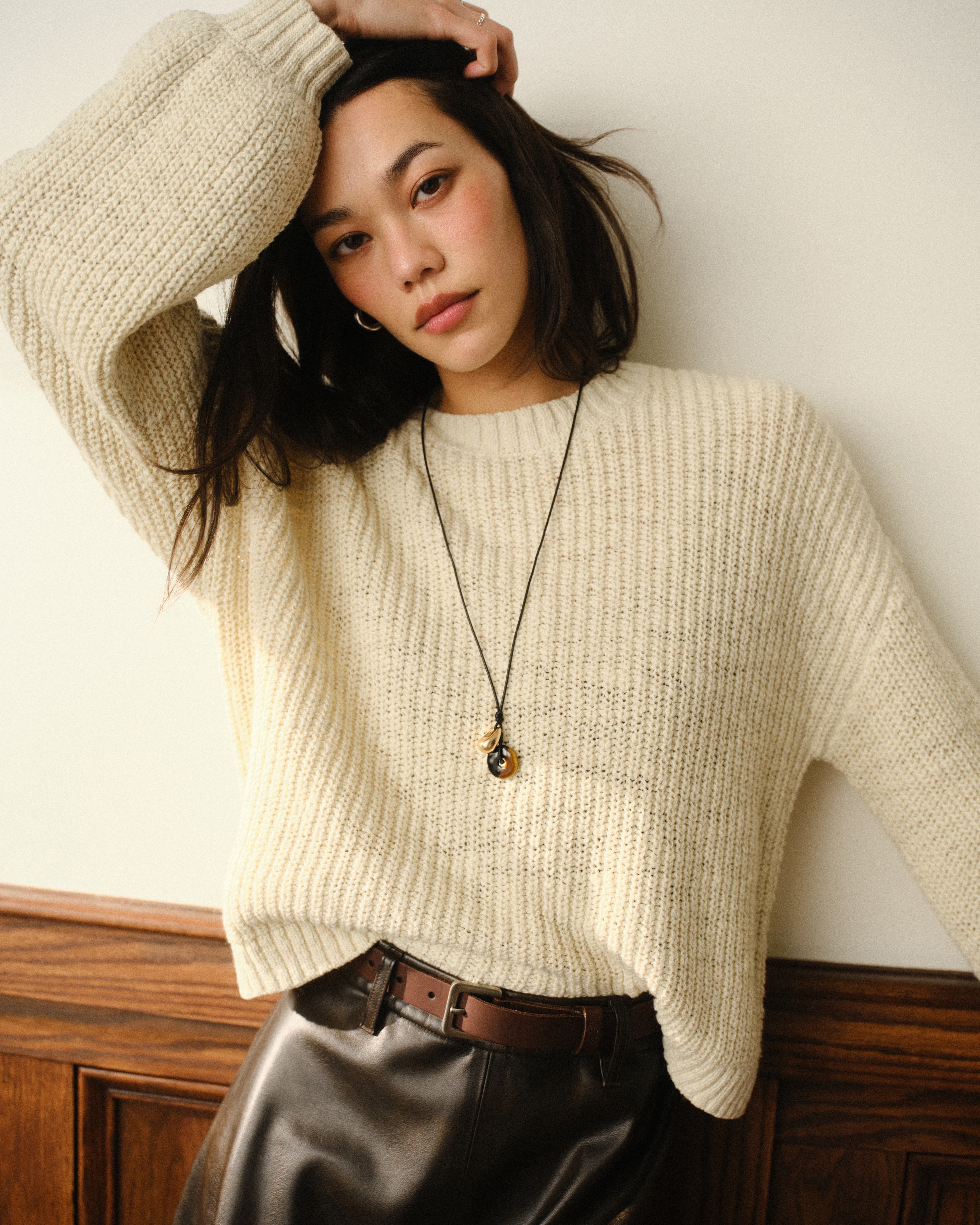 Женские свитеры Abercrombie & Fitch Cotton Textural Crew Sweater — фото 2