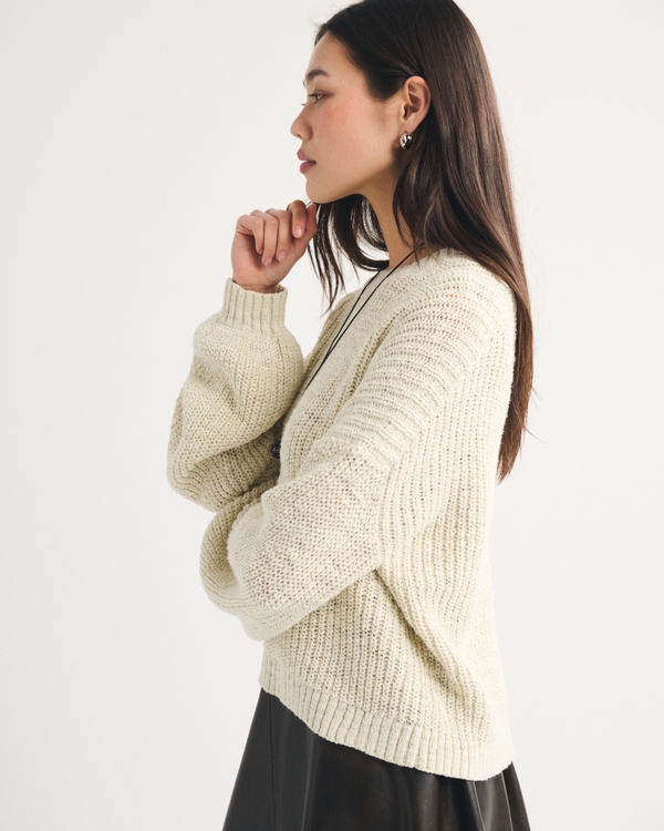Women's Cotton Textural Crew Sweater | Women's Tops | Abercrombie.com