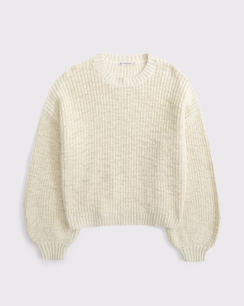 Cotton Textural Crew Sweater from Abercrombie & Fitch - $75