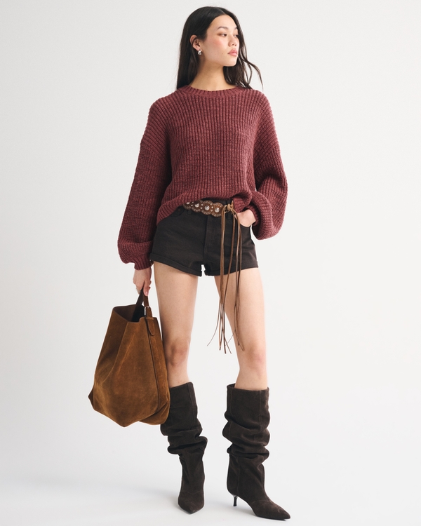 Cotton Textural Crew Sweater - image 4
