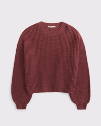 Cotton Textural Crew Sweater