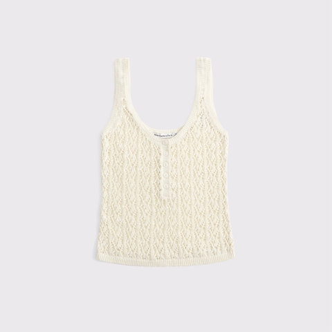 Женские свитеры Abercrombie & Fitch Textural Henley Sweater Tank