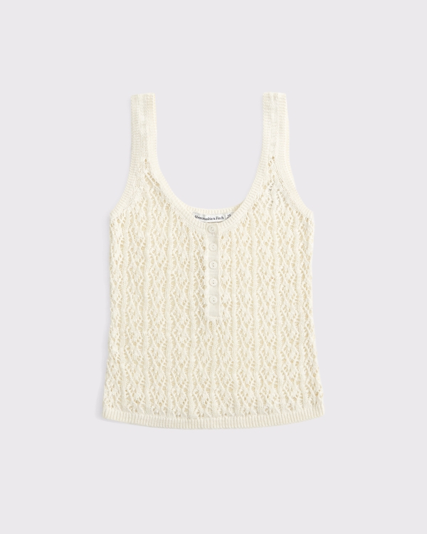 Women's Textural Henley Sweater Tank | Women's Clearance