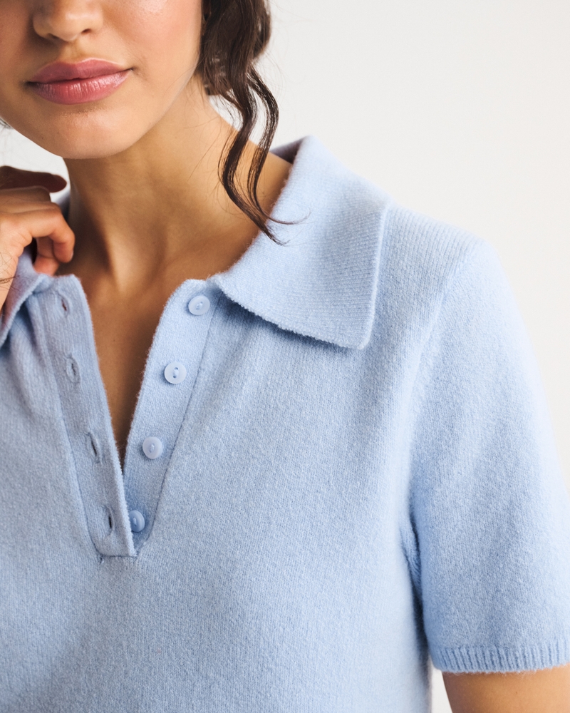Merino Wool-Blend Short-Sleeve Polo - thumbnail 8