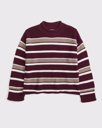 100% Cotton Roll Neck Crew Sweater