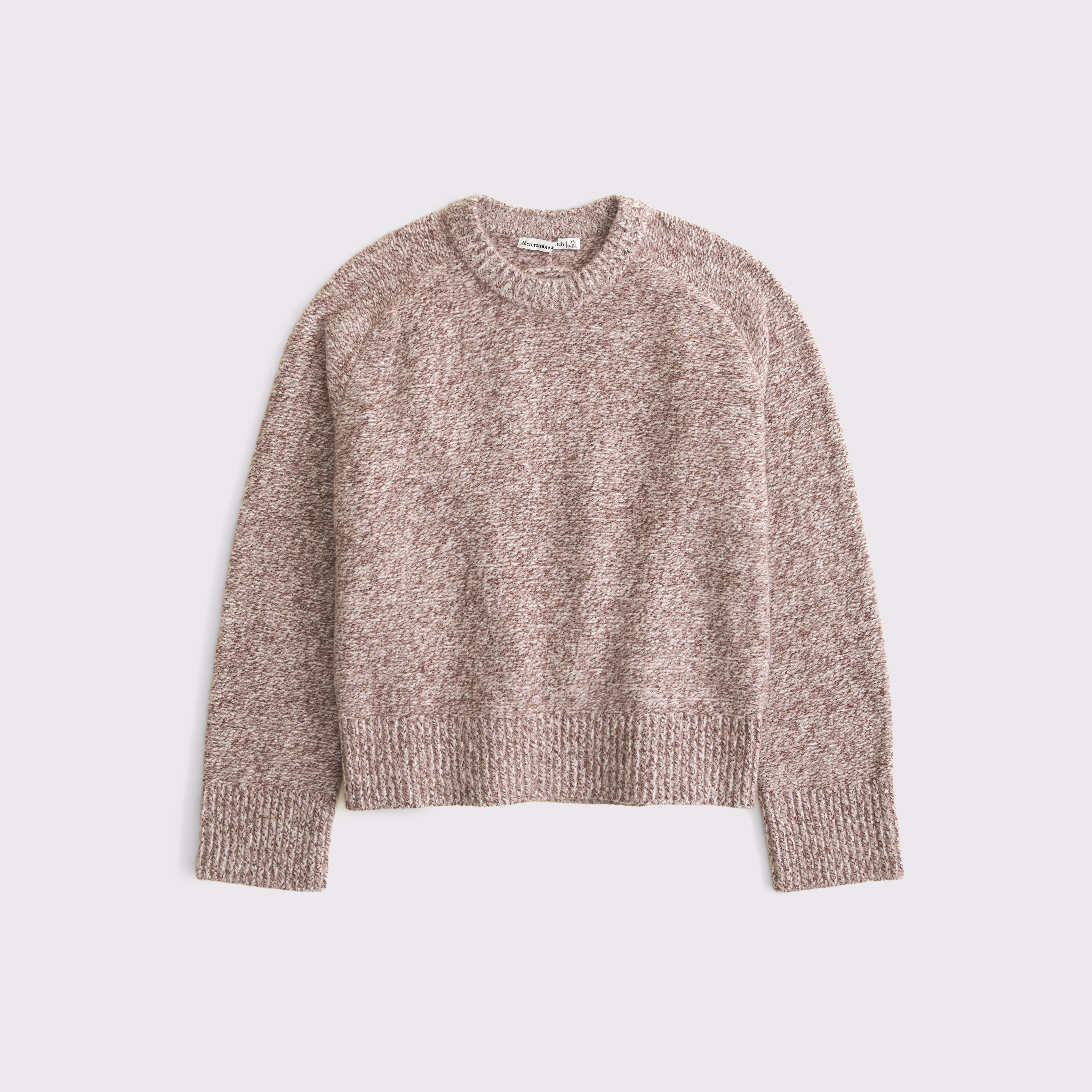 Женский свитер Abercrombie & Fitch A&F Madeline Textural Crew, цвет: Коричневый — фото 1