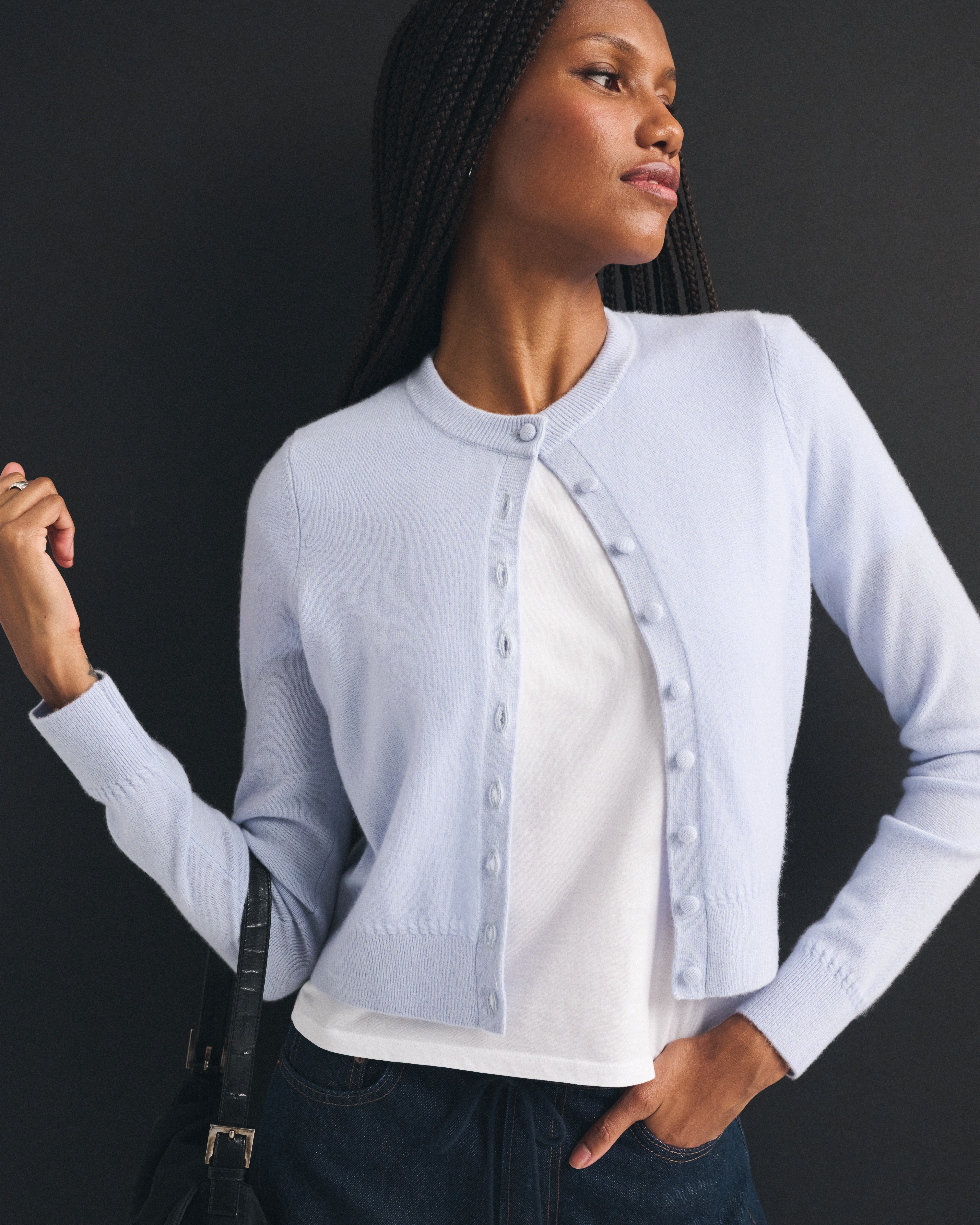 Женские кардиганы Abercrombie & Fitch 100% Cashmere Shrunken Cardigan — фото 2