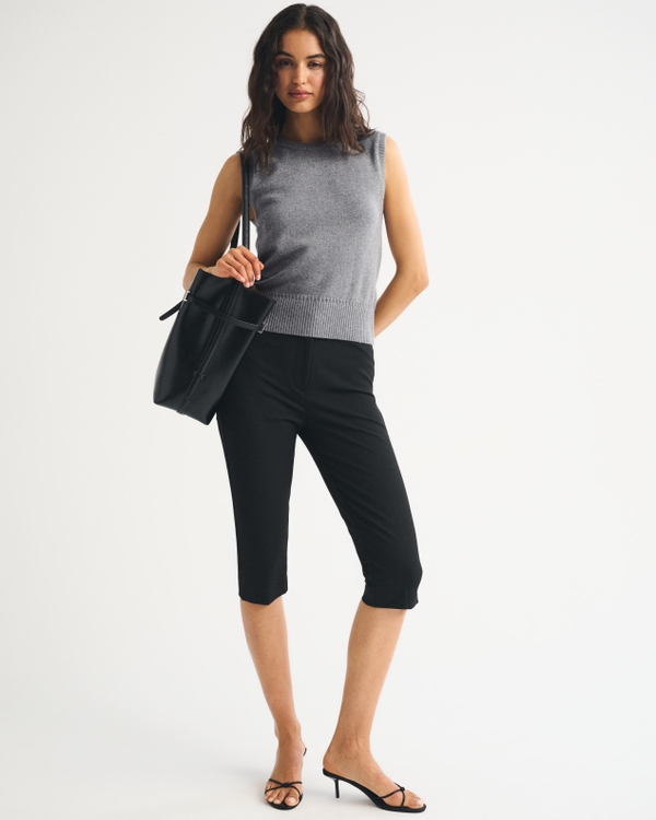 100% Cashmere Sweater Shell, Gray view 2