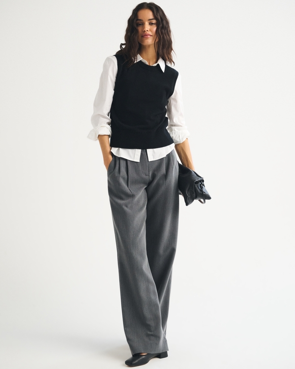 100% Cashmere Sweater Shell, Black view 2