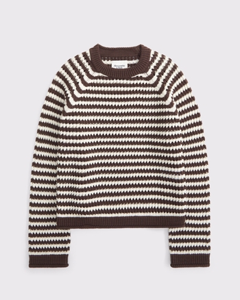 The A&F Madeline Crochet-Style Crew Sweater from Abercrombie & Fitch - $75