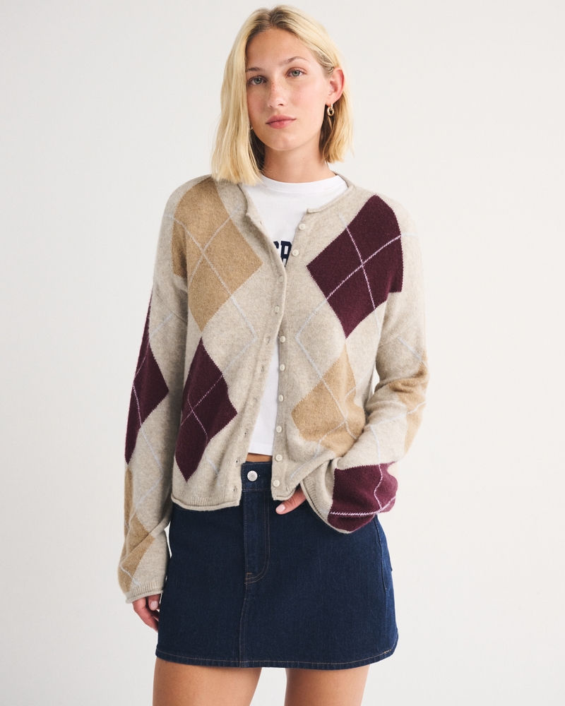 Merino Wool-Blend Roll Neck Cardigan - thumbnail 8
