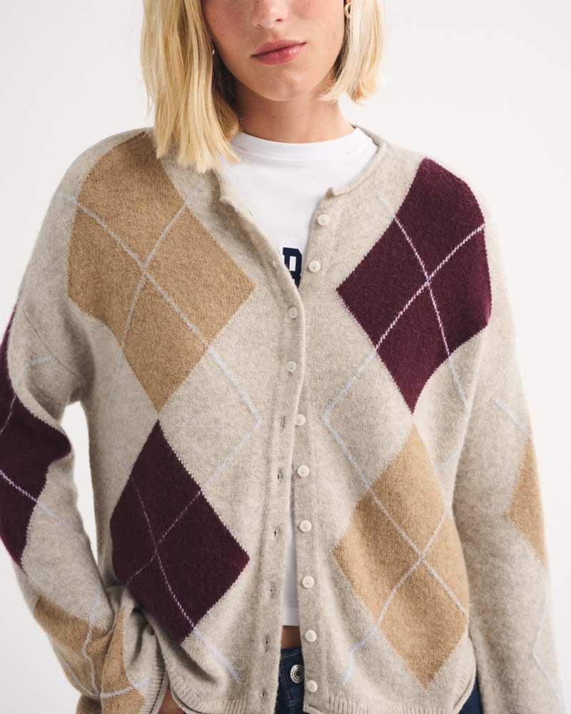 Merino Wool-Blend Roll Neck Cardigan - thumbnail 9
