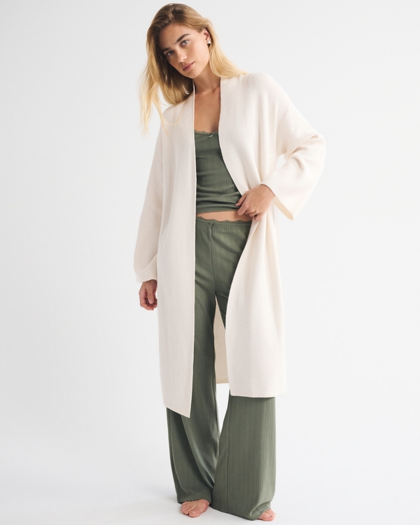 Wool-Blend Lounge Cardigan