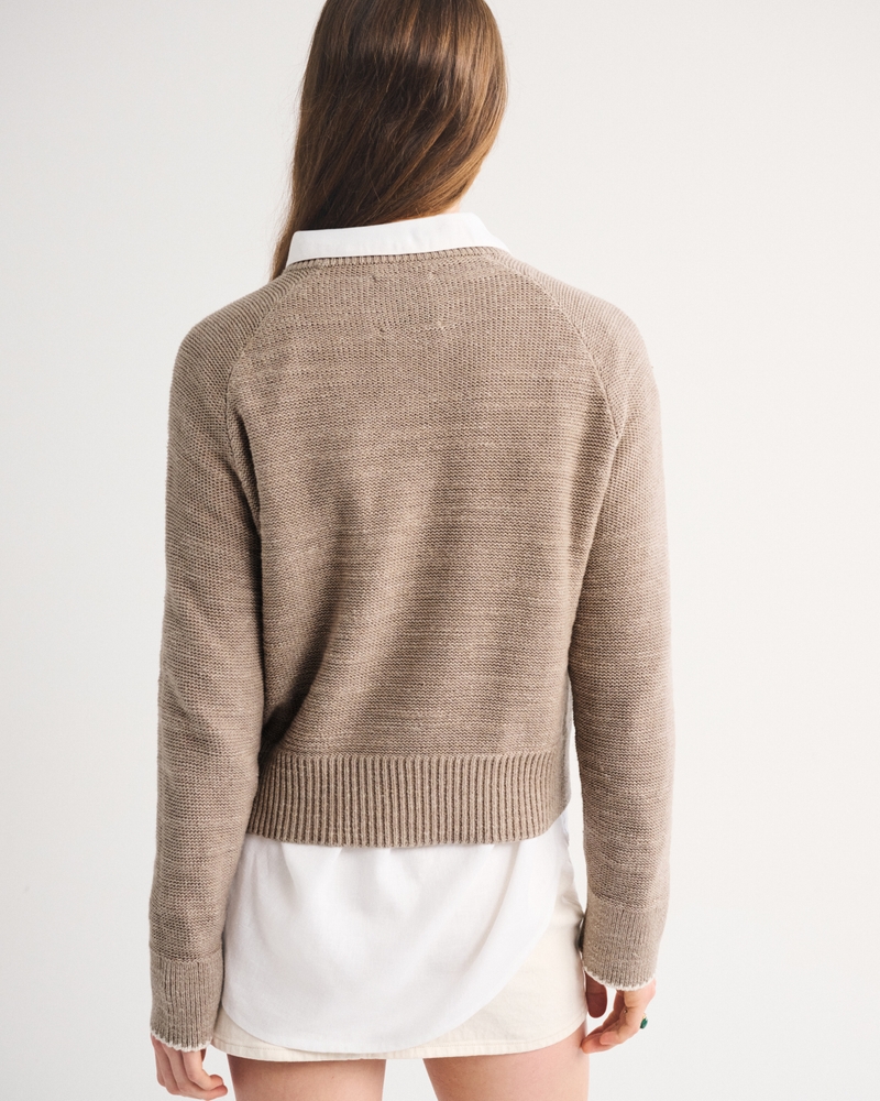 The A&F Madeline 100% Cotton Cable Crew Sweater - thumbnail 10