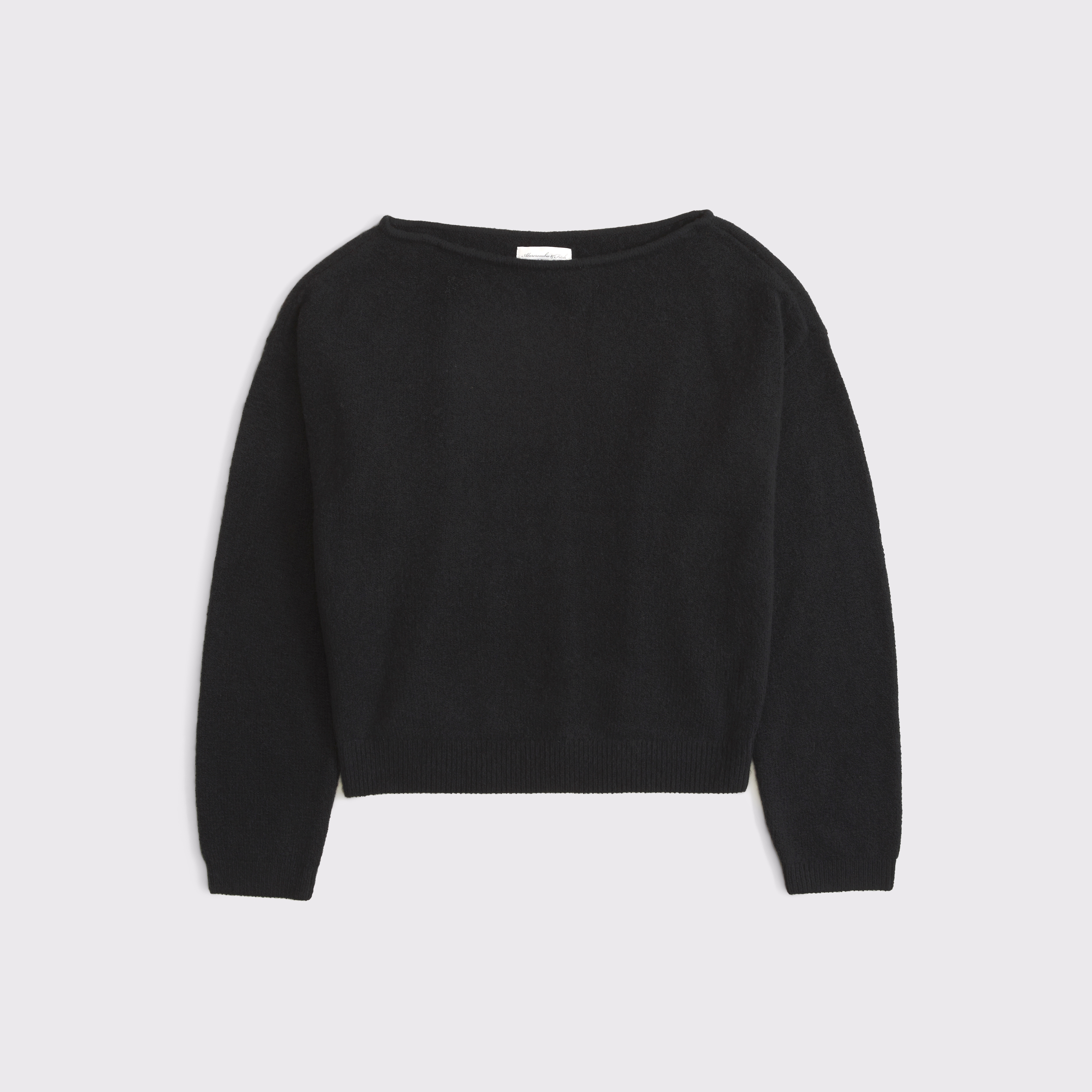 Женский свитер Abercrombie & Fitch Merino Wool-Blend Slash, цвет: Чёрный