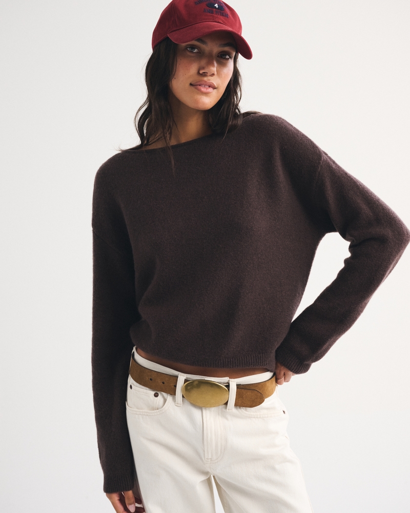 Merino Wool-Blend Slash Sweater - thumbnail 2