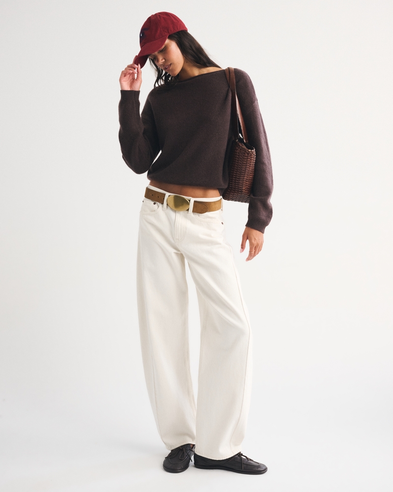 Merino Wool-Blend Slash Sweater