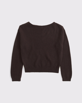 Merino Wool-Blend Slash Sweater