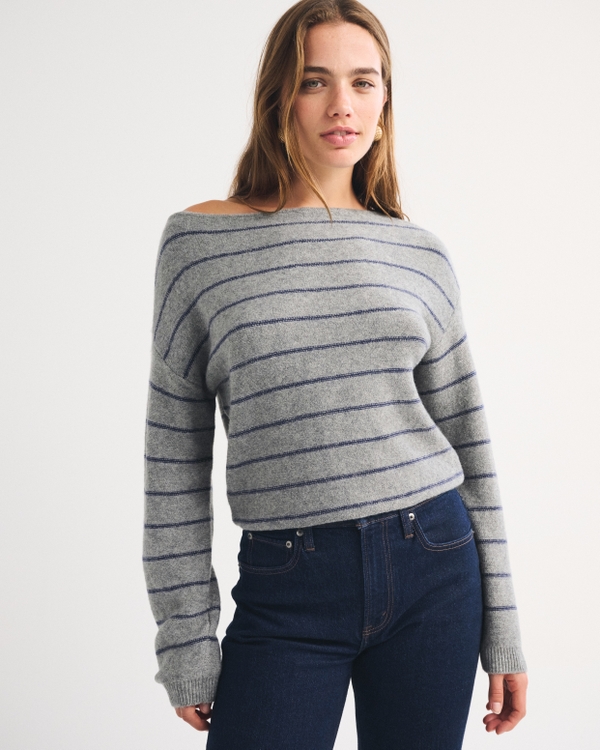 Merino Wool-Blend Slash Sweater