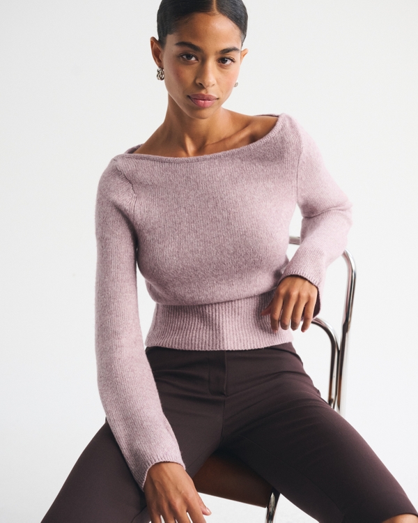 Airspun Cotton-Blend Slash Sweater