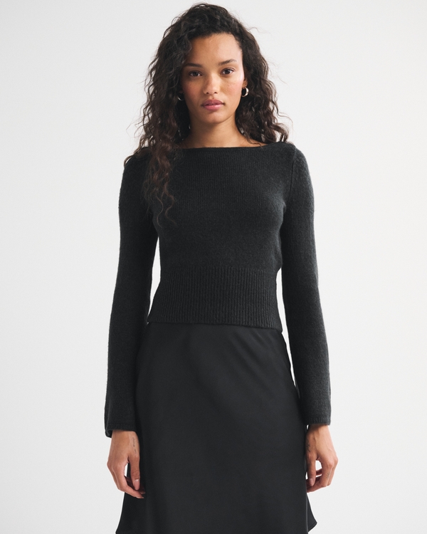 Airspun Cotton-Blend Slash Sweater