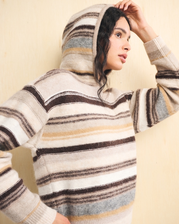 Wool-Blend Sweater Hoodie by Abercrombie & Fitch