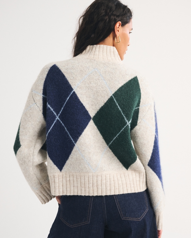 Wool-Blend Easy Funnel Neck Sweater - thumbnail 5