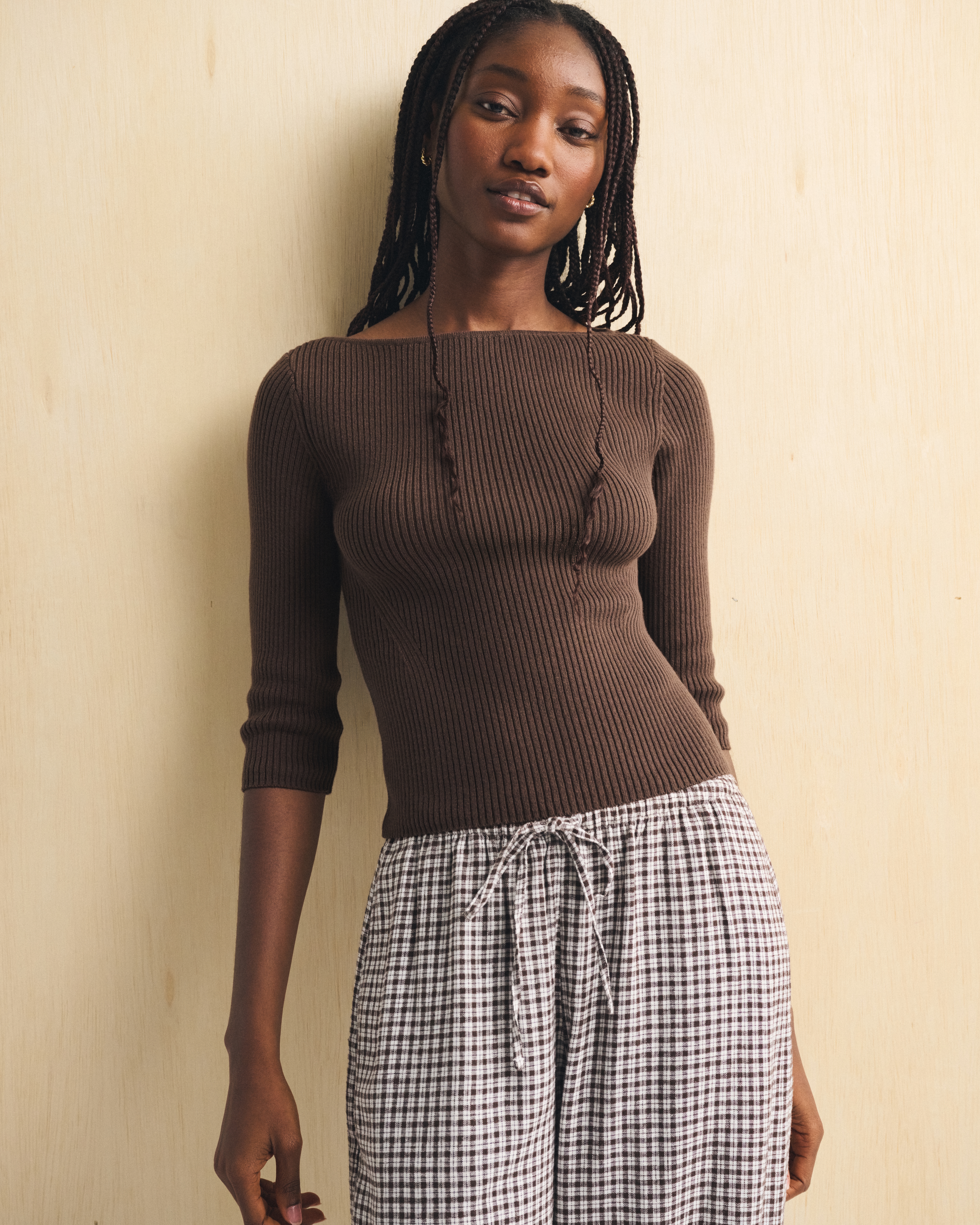 Женские свитеры Abercrombie & Fitch 3/4 Sleeve Slash Neck Sweater — фото 2