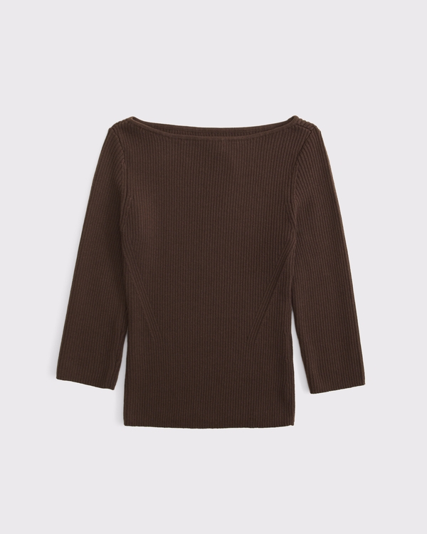 Women's 3/4 Sleeve Slash Neck Sweater | Women's Tops | Abercrombie.com