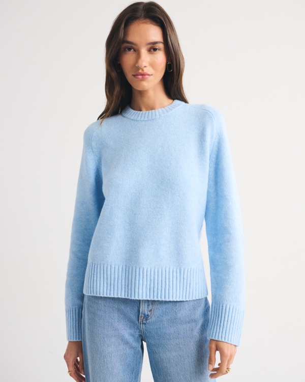 A&F Madeline  Crew Sweater, Light Blue view 1