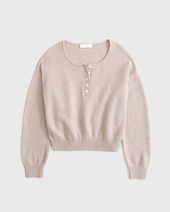 Merino Wool-Blend Henley Sweater from Abercrombie & Fitch - $85