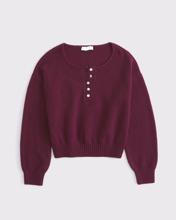 Merino Wool-Blend Henley Sweater from Abercrombie & Fitch - $58.99