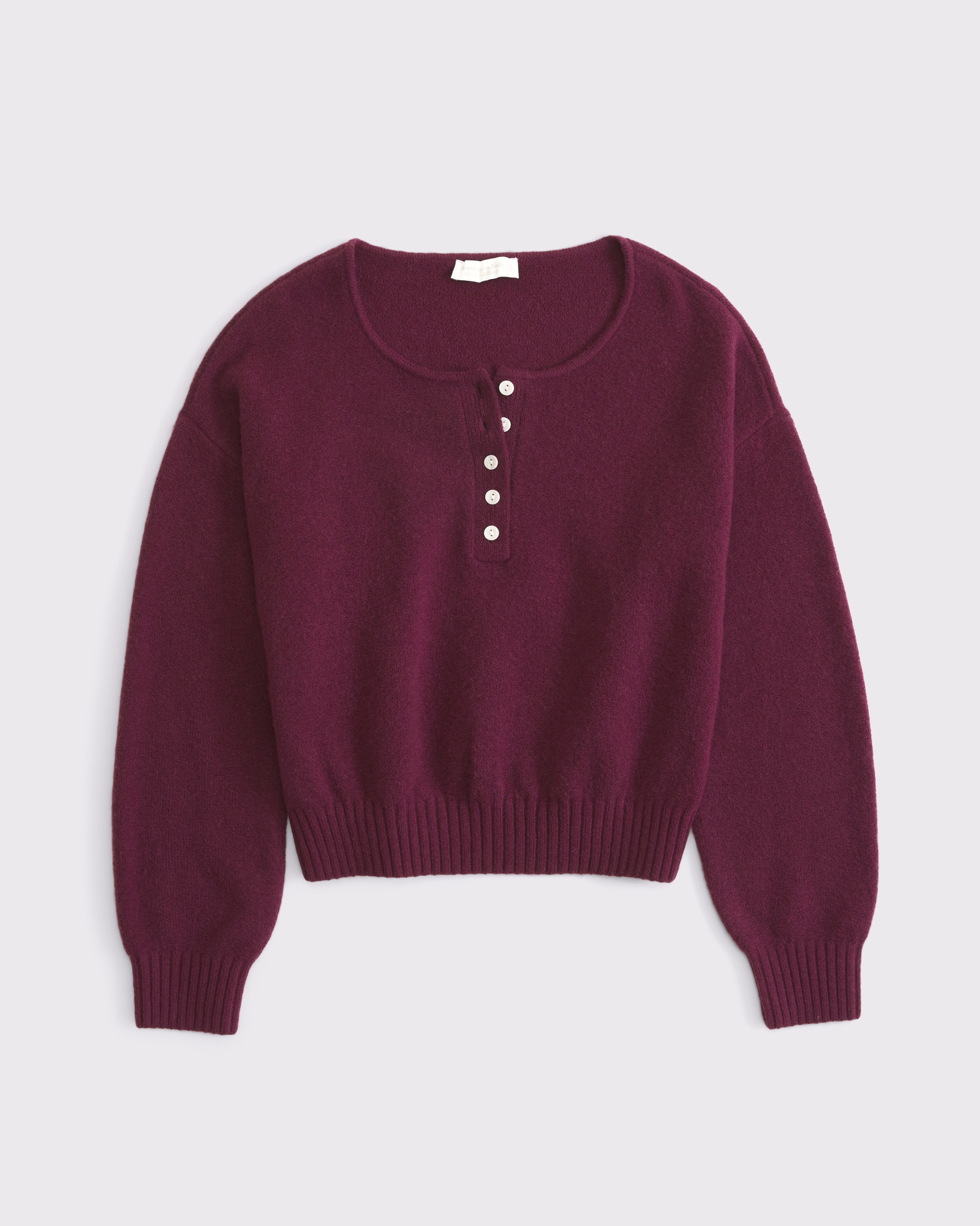 Merino Wool-Blend Henley Sweater