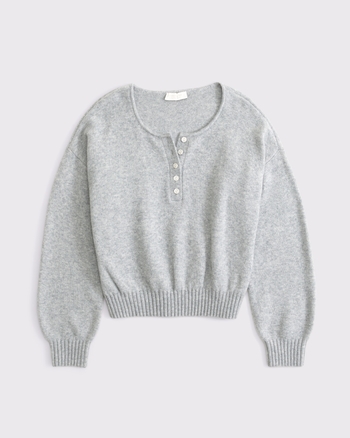 Merino Wool-Blend Henley Sweater from Abercrombie & Fitch - $58.99