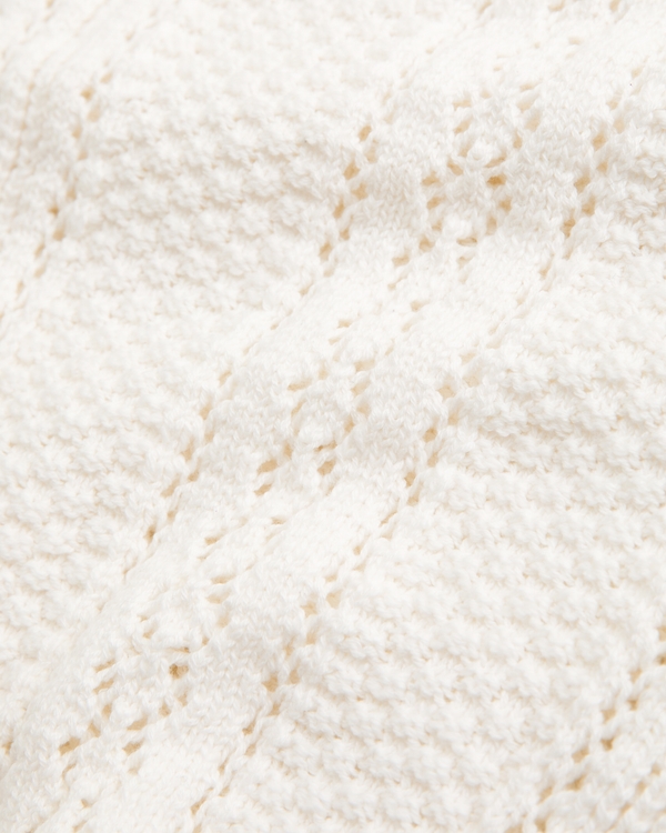 Cotton Pointelle Sweater Shell Top