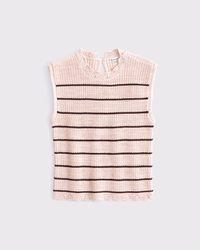 Cotton Pointelle Sweater Shell Top