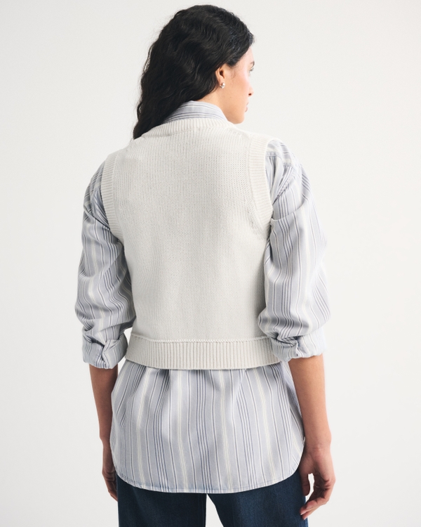 Cotton Crew Sweater Vest