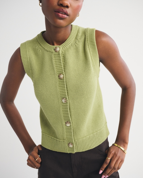Cotton Crew Sweater Vest