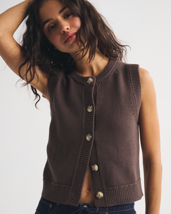 Cotton Crew Sweater Vest