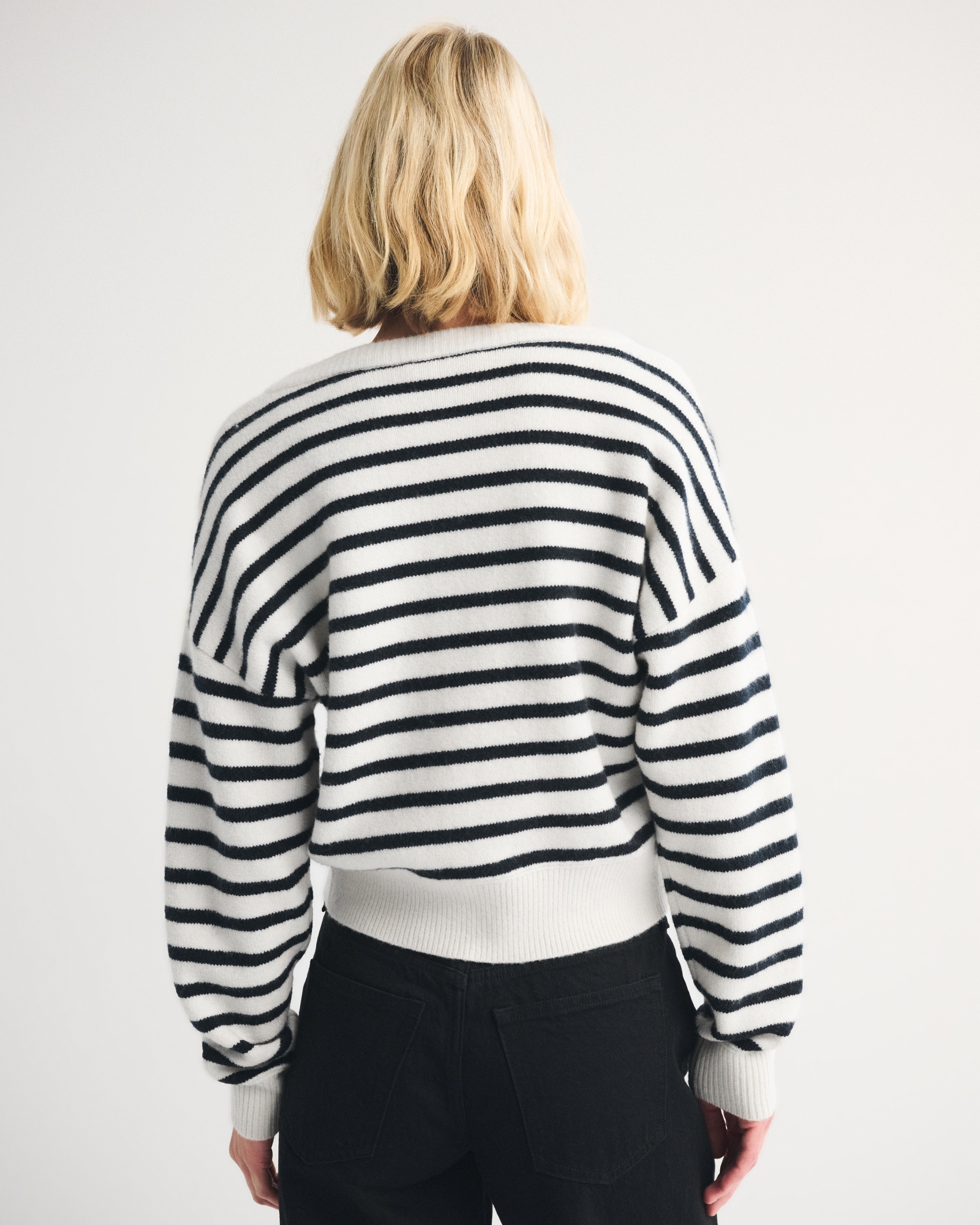 Merino Wool-Blend V-Neck Sweater