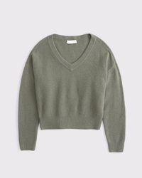 Merino Wool-Blend V-Neck Sweater