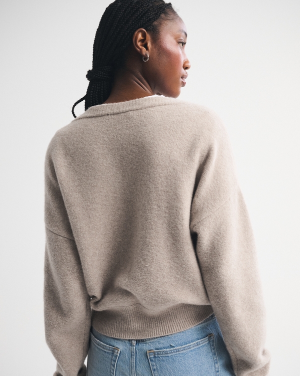 Merino Wool-Blend V-Neck Sweater