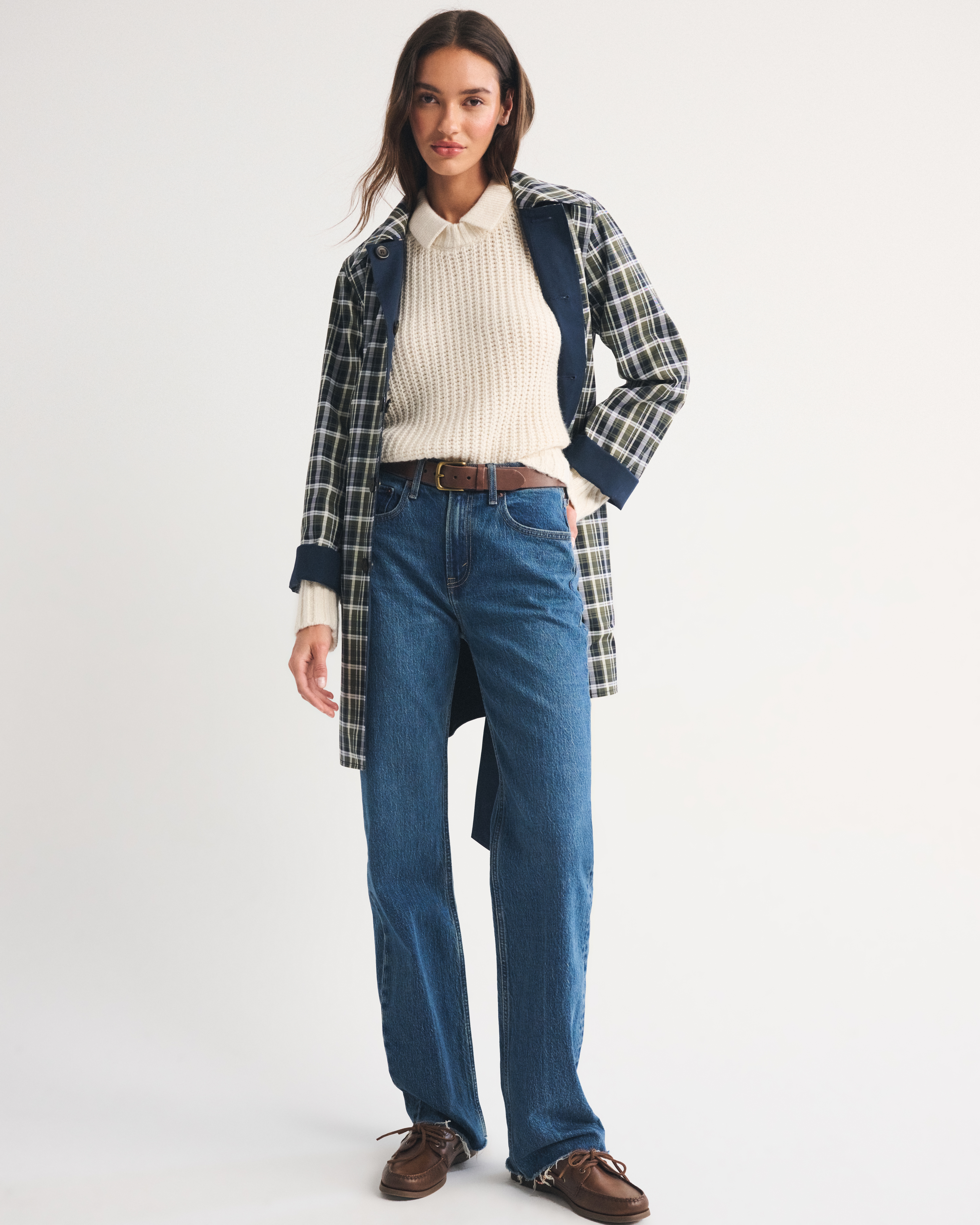Женские свитеры Abercrombie & Fitch Airspun Cotton-Blend Collared Sweater — фото 3