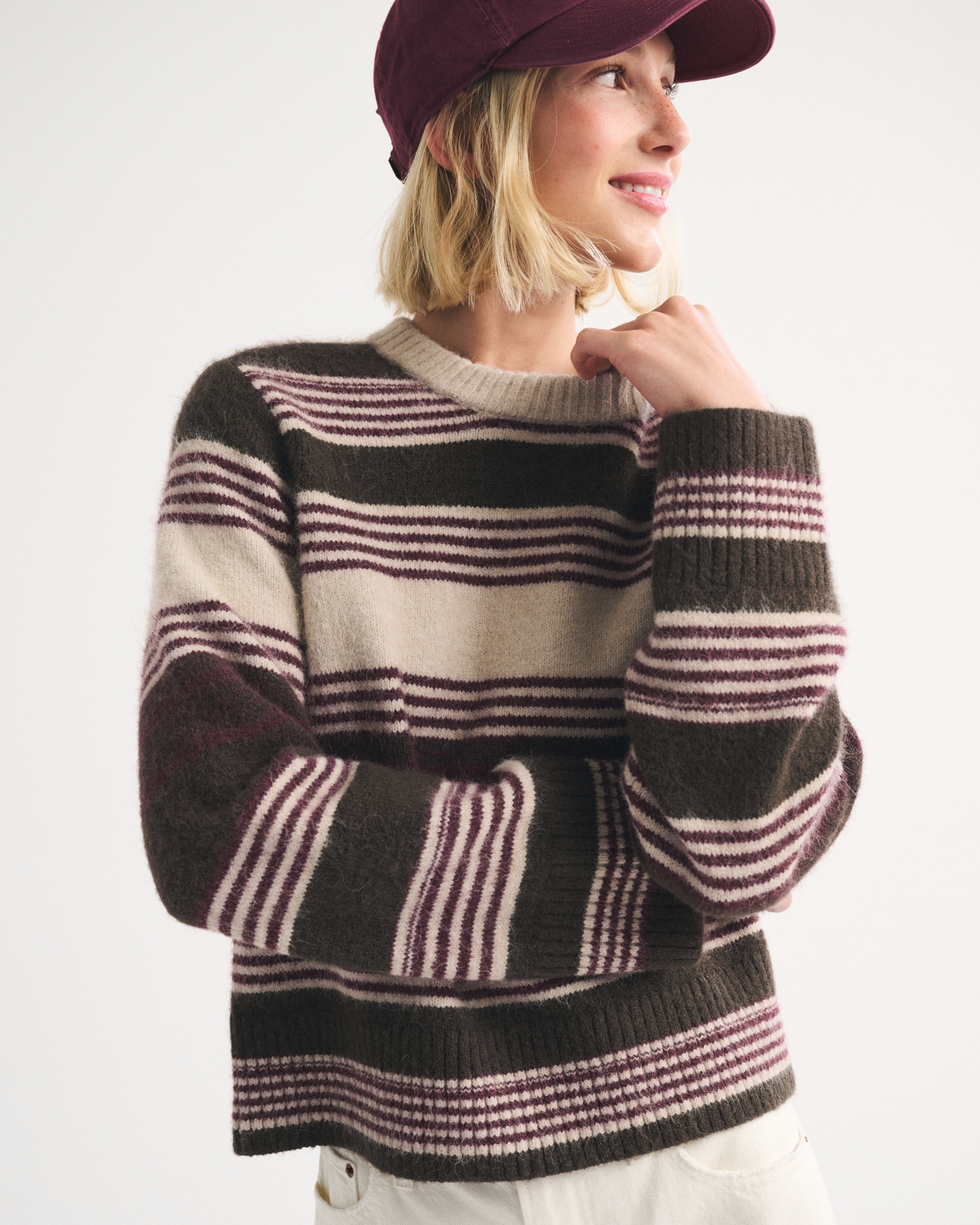 Abercrombie & Fitch The A&F Madeline Dice Crew Sweater | The Summit