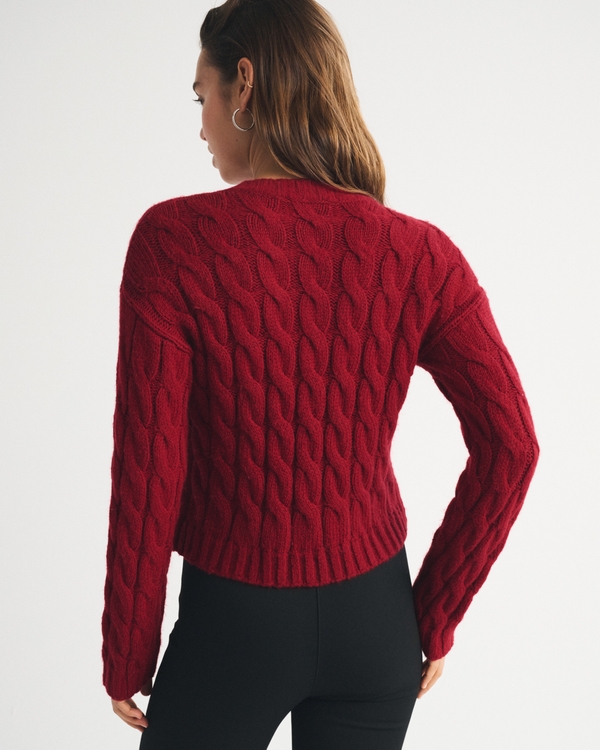 Women's Airspun Cotton-Blend Cable Cardigan | Women's Tops
