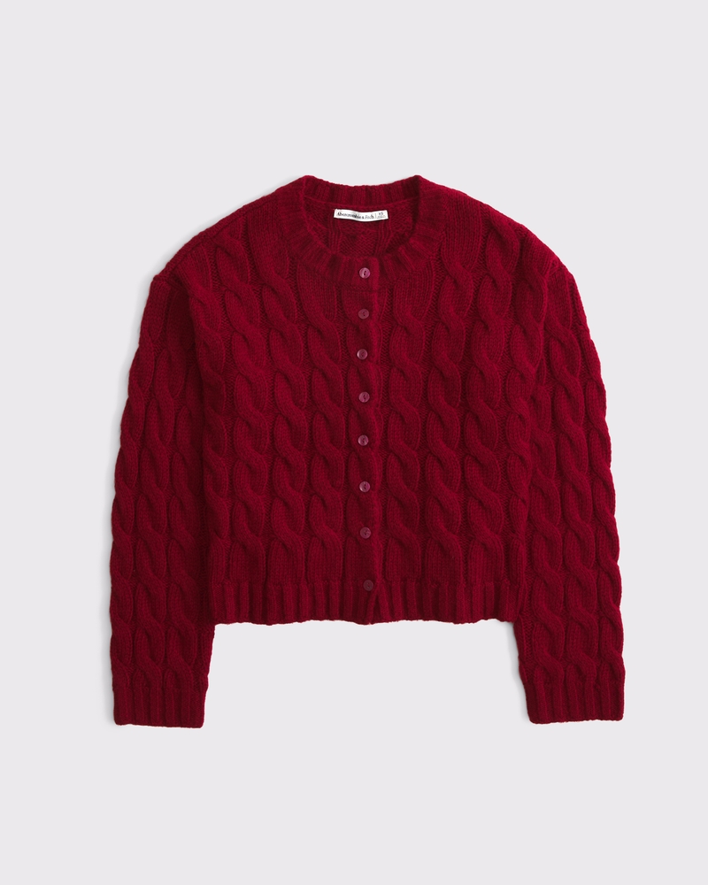 Women's Airspun Cotton-Blend Cable Cardigan | Women's Tops