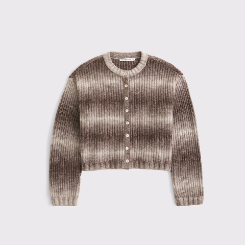 Женские кардиганы Abercrombie & Fitch Airspun Cotton-Blend Cable Cardigan